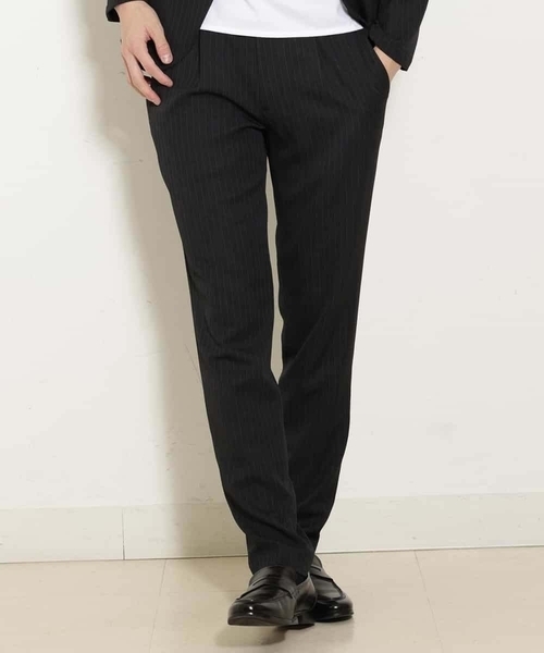 MICHEL KLEIN HOMME (ミッシェルクランオム)の「ストライプスラックスパンツ(スラックス・メンズ・ブラック/ベージュ・MEDIUM/LARGE/X-LARGE)」の15枚目の写真
