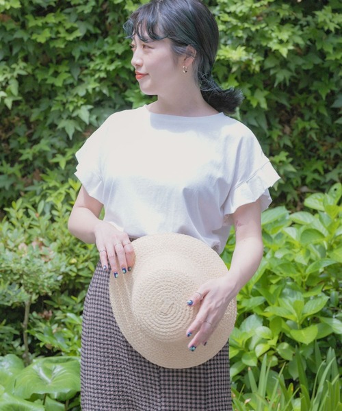 ITEMS URBANRESEARCH(アイテムズ アーバンリサーチ)の「オリガミタックTシャツ(Tシャツ/カットソー・レディース・ブルー/ホワイト/ブラック/モカ・FREE)」の5枚目の写真