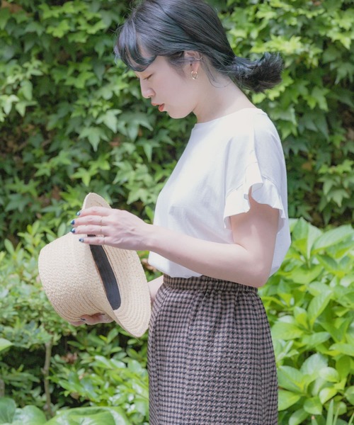 ITEMS URBANRESEARCH(アイテムズ アーバンリサーチ)の「オリガミタックTシャツ(Tシャツ/カットソー・レディース・ブルー/ホワイト/ブラック/モカ・FREE)」の6枚目の写真