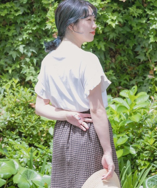ITEMS URBANRESEARCH(アイテムズ アーバンリサーチ)の「オリガミタックTシャツ(Tシャツ/カットソー・レディース・ブルー/ホワイト/ブラック/モカ・FREE)」の8枚目の写真