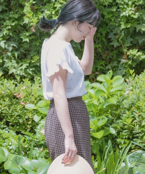 ITEMS URBANRESEARCH(アイテムズ アーバンリサーチ)の「オリガミタックTシャツ(Tシャツ/カットソー・レディース・ブルー/ホワイト/ブラック/モカ・FREE)」の9枚目の写真