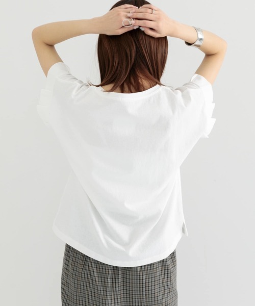 ITEMS URBANRESEARCH(アイテムズ アーバンリサーチ)の「オリガミタックTシャツ(Tシャツ/カットソー・レディース・ブルー/ホワイト/ブラック/モカ・FREE)」の19枚目の写真