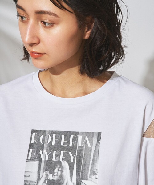 GRACE CONTINENTAL（グレースコンチネンタル）の「フォトフレアTシャツ（Tシャツ/カットソー・レディース・ホワイト/ブラック・36）」の4枚目の写真