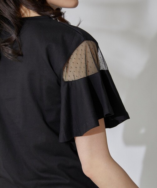 GRACE CONTINENTAL（グレースコンチネンタル）の「フォトフレアTシャツ（Tシャツ/カットソー・レディース・ホワイト/ブラック・36）」の9枚目の写真