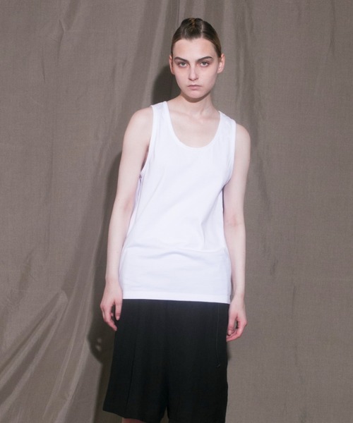 my beautiful landlet(マイビューティフルランドレット)の「【my beautiful landlet】 tank top(Tシャツ/カットソー・メンズ・ベージュ/グレー/ホワイト/ブラック・0/1/2)」の2枚目の写真