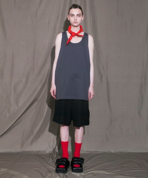 my beautiful landlet(マイビューティフルランドレット)の「【my beautiful landlet】 tank top(Tシャツ/カットソー・メンズ・ベージュ/グレー/ホワイト/ブラック・0/1/2)」の10枚目の写真