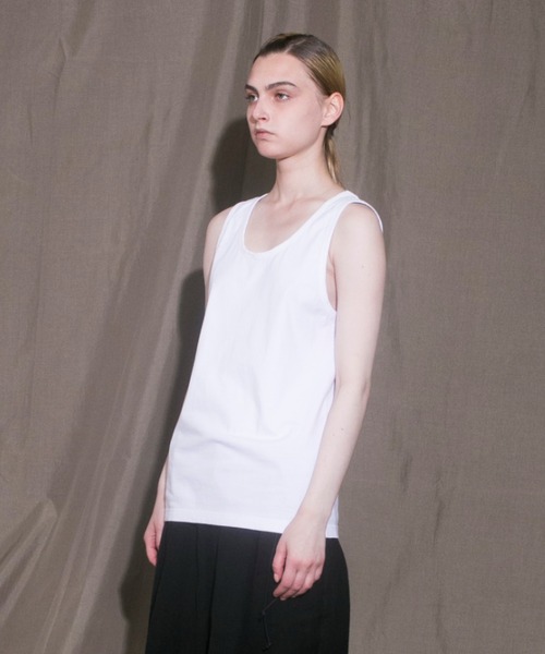 my beautiful landlet(マイビューティフルランドレット)の「【my beautiful landlet】 tank top(Tシャツ/カットソー・メンズ・ベージュ/グレー/ホワイト/ブラック・0/1/2)」の6枚目の写真