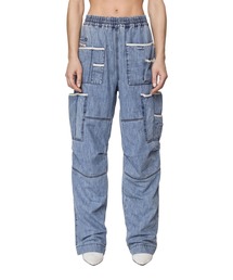 DIESEL | レディース デニムパンツ マルチポケット ライトウォッシュ(デニムパンツ)