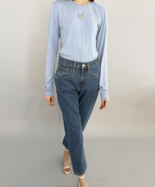 EDIT. FOR LULU(エディットフォールル)の「ストレッチレーヨン ロングスリーブTシャツ(Tシャツ/カットソー・レディース・ホワイト/ピンク/オレンジ/ブルー系その他・FREE)」の10枚目の写真