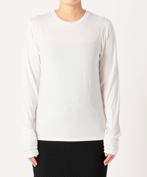 EDIT.FOR LULU シアーコットンロングスリーブTEE シアーコットンロングスリーブTEE（Tシャツ／カットソー）｜EDIT