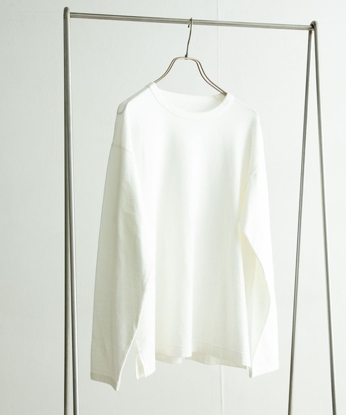 FORK&SPOON(フォークアンドスプーン)の「FORK&SPOON リサイクルヤーン天竺ロングスリーブカットソー(Tシャツ/カットソー・レディース・ブラウン/オフホワイト/グリーン系その他・ONE)」の2枚目の写真