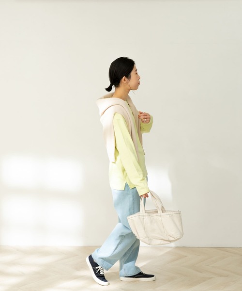 FORK&SPOON(フォークアンドスプーン)の「FORK&SPOON リサイクルヤーン天竺ロングスリーブカットソー(Tシャツ/カットソー・レディース・ブラウン/オフホワイト/グリーン系その他・ONE)」の16枚目の写真