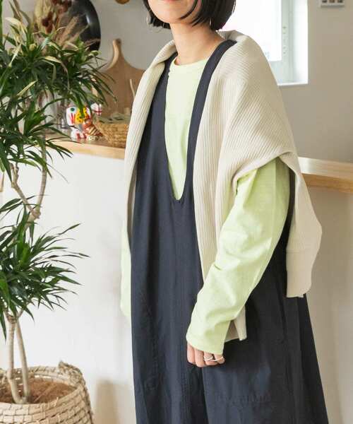 FORK&SPOON(フォークアンドスプーン)の「FORK&SPOON リサイクルヤーン天竺ロングスリーブカットソー(Tシャツ/カットソー・レディース・ブラウン/オフホワイト/グリーン系その他・ONE)」の19枚目の写真