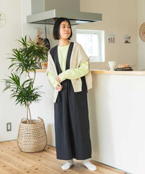 FORK&SPOON(フォークアンドスプーン)の「FORK&SPOON リサイクルヤーン天竺ロングスリーブカットソー(Tシャツ/カットソー・レディース・ブラウン/オフホワイト/グリーン系その他・ONE)」の20枚目の写真