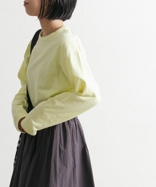 FORK&SPOON(フォークアンドスプーン)の「FORK&SPOON リサイクルヤーン天竺ロングスリーブカットソー(Tシャツ/カットソー・レディース・ブラウン/オフホワイト/グリーン系その他・ONE)」の22枚目の写真