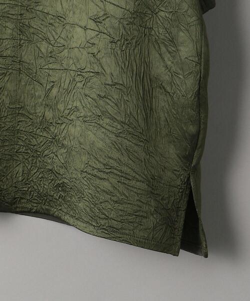 BEAUTY&YOUTH UNITED ARROWS(ビューティーアンドユースユナイテッドアローズ)の「BY アセテートサテン オープンカラーシャツ(シャツ/ブラウス・レディース・ブラック/オフホワイト/ダークグリーン・FREE)」の7枚目の写真