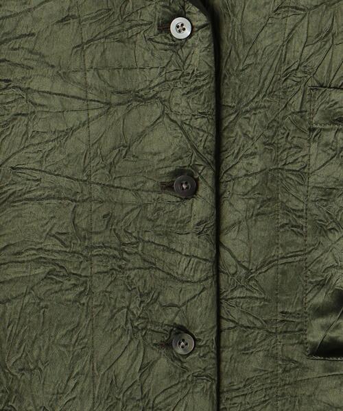 BEAUTY&YOUTH UNITED ARROWS(ビューティーアンドユースユナイテッドアローズ)の「BY アセテートサテン オープンカラーシャツ(シャツ/ブラウス・レディース・ブラック/オフホワイト/ダークグリーン・FREE)」の9枚目の写真