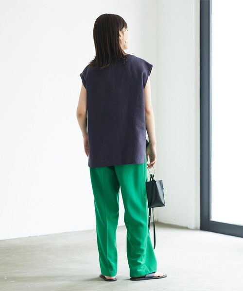 titivate（ティティベイト）の「麻混Vﾈｯｸﾍﾞｽﾄ（ベスト・レディース・ライトブラウン/ネイビー/ナチュラル・M/S）」の14枚目の写真