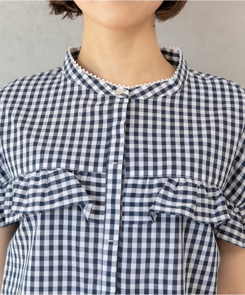 PREFERIR（プレフェリール）の「ギンガムチェック フリルブラウス