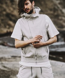 【NO ID.】Sleeveless Hooded Blouson / ノースリーブ フーデッド ブルゾン