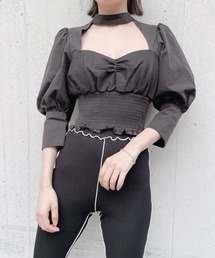 lilLilly | カットアウトスクエアブラウス(シャツ/ブラウス)