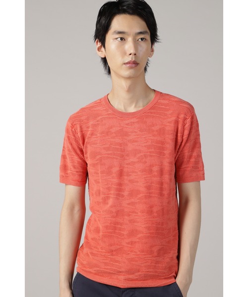HIGH STREET（ハイストリート）の「HIGH STREET∴カモフラストーン半袖ニット（ニット/セーター・メンズ・オレンジ/グレー系その他2・LL/L/M）」の15枚目の写真
