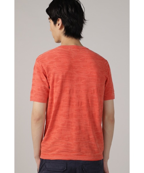 HIGH STREET（ハイストリート）の「HIGH STREET∴カモフラストーン半袖ニット（ニット/セーター・メンズ・オレンジ/グレー系その他2・LL/L/M）」の13枚目の写真