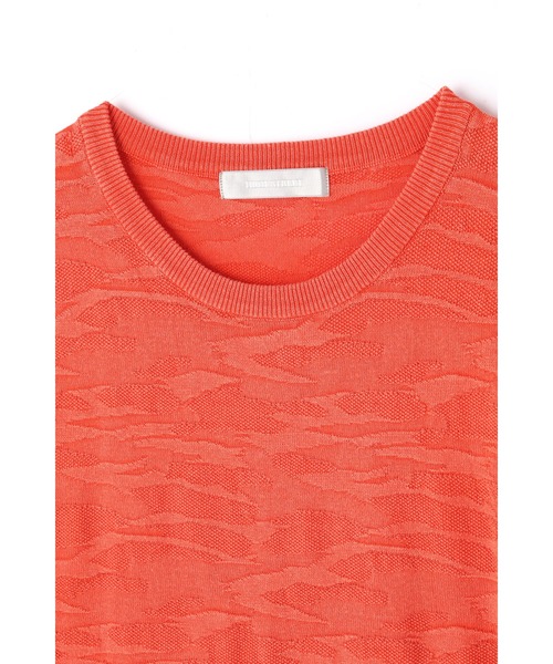 HIGH STREET（ハイストリート）の「HIGH STREET∴カモフラストーン半袖ニット（ニット/セーター・メンズ・オレンジ/グレー系その他2・LL/L/M）」の6枚目の写真