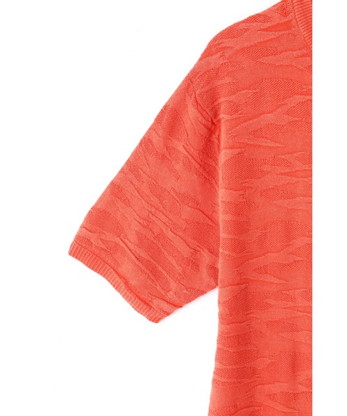 HIGH STREET（ハイストリート）の「HIGH STREET∴カモフラストーン半袖ニット（ニット/セーター・メンズ・オレンジ/グレー系その他2・LL/L/M）」の7枚目の写真