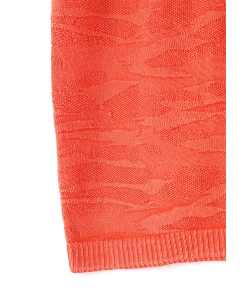 HIGH STREET（ハイストリート）の「HIGH STREET∴カモフラストーン半袖ニット（ニット/セーター・メンズ・オレンジ/グレー系その他2・LL/L/M）」の8枚目の写真