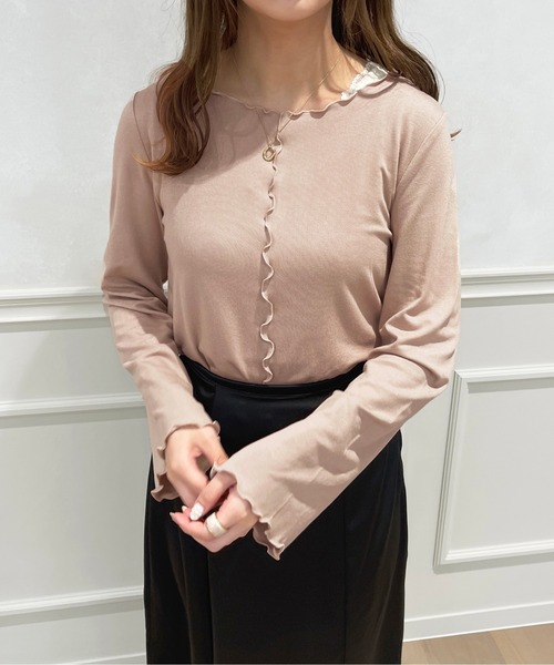 apres jour(アプレジュール)の「アソートメローロンT【ZOZOTOWN限定アイテム】(Tシャツ/カットソー・レディース・アイボリー/ブルー系その他/ホワイト系その他/グリーン/ブラック系その他/モカ・フリー/X-LARGE)」の4枚目の写真