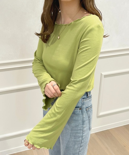 apres jour(アプレジュール)の「アソートメローロンT【ZOZOTOWN限定アイテム】(Tシャツ/カットソー・レディース・アイボリー/ブルー系その他/ホワイト系その他/グリーン/ブラック系その他/モカ・フリー/X-LARGE)」の11枚目の写真