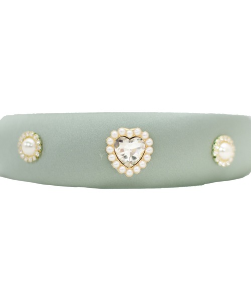 ROJITA（ロジータ）の「ハートビジュ＆パール付きサテンカチューシャ（カチューシャ・レディース・ブラック/ピンク/ミント・FREE）」の10枚目の写真