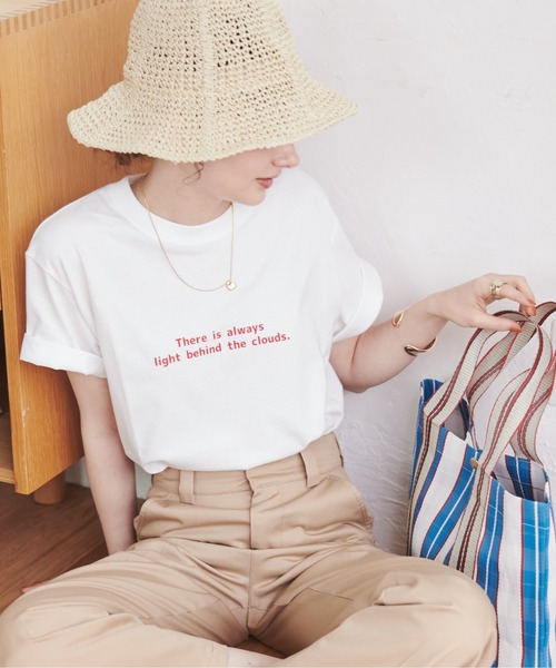 ANGIE（アンジー）の「【UNITED ATHLE】メッセージカラーロゴプリントT（半袖）（Tシャツ/カットソー・レディース・ピンク/グリーン/ブルー/オレンジ/ブラック/レッド/ホワイト×ブルー/ホワイト×グリーン/ホワイト×イエロー/ホワイト×レッド/ホワイト×ブラック・MEDIUM/LARGE/X-LARGE）」の11枚目の写真