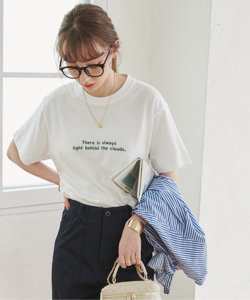 ANGIE（アンジー）の「【UNITED ATHLE】メッセージカラーロゴプリントT（半袖）（Tシャツ/カットソー・レディース・ピンク/グリーン/ブルー/オレンジ/ブラック/レッド/ホワイト×ブルー/ホワイト×グリーン/ホワイト×イエロー/ホワイト×レッド/ホワイト×ブラック・MEDIUM/LARGE/X-LARGE）」の8枚目の写真