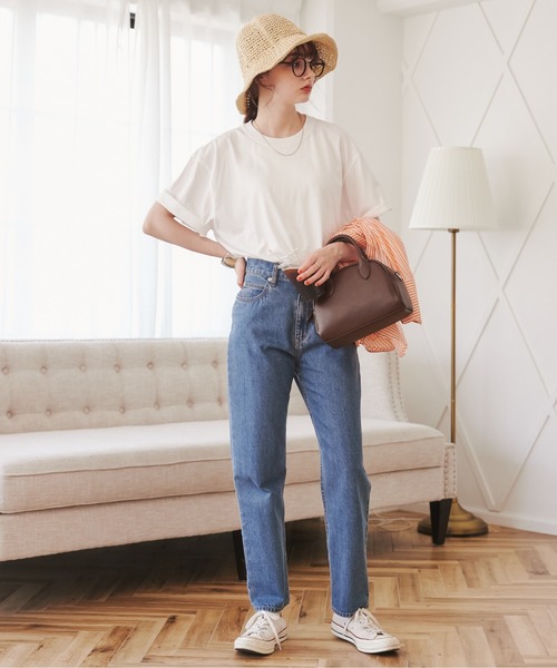 ANGIE（アンジー）の「【UNITED ATHLE】メッセージカラーロゴプリントT（半袖）（Tシャツ/カットソー・レディース・ピンク/グリーン/ブルー/オレンジ/ブラック/レッド/ホワイト×ブルー/ホワイト×グリーン/ホワイト×イエロー/ホワイト×レッド/ホワイト×ブラック・MEDIUM/LARGE/X-LARGE）」の19枚目の写真