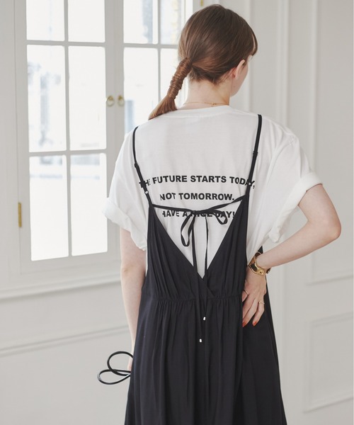 ANGIE（アンジー）の「【UNITED ATHLE】メッセージカラーロゴプリントT（半袖）（Tシャツ/カットソー・レディース・ピンク/グリーン/ブルー/オレンジ/ブラック/レッド/ホワイト×ブルー/ホワイト×グリーン/ホワイト×イエロー/ホワイト×レッド/ホワイト×ブラック・MEDIUM/LARGE/X-LARGE）」の12枚目の写真