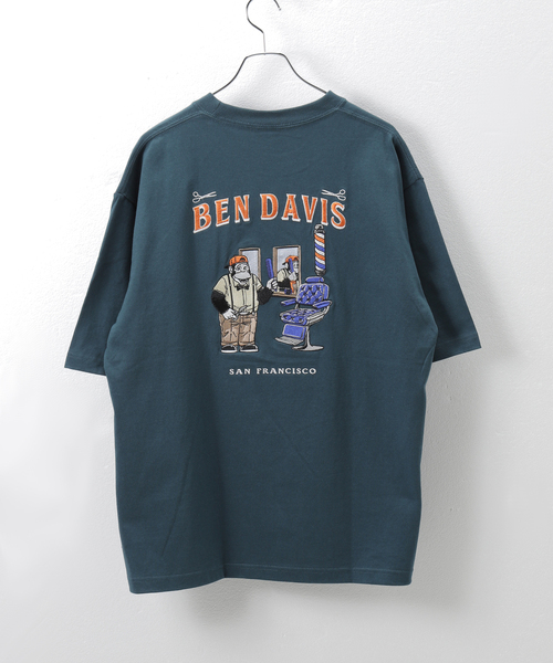 BEN DAVIS(ベンデイビス)の「【BEN DAVIS / ベンデイビス】別注 barbershop emb tee(Tシャツ/カットソー・メンズ・ホワイト/ライトグレー/ネイビー・MEDIUM/LARGE)」の3枚目の写真