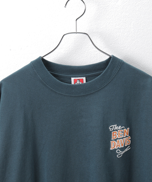 BEN DAVIS(ベンデイビス)の「【BEN DAVIS / ベンデイビス】別注 barbershop emb tee(Tシャツ/カットソー・メンズ・ホワイト/ライトグレー/ネイビー・MEDIUM/LARGE)」の5枚目の写真