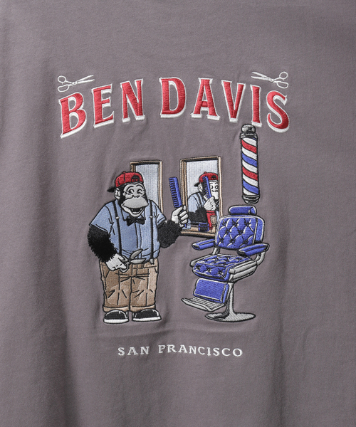 BEN DAVIS(ベンデイビス)の「【BEN DAVIS / ベンデイビス】別注 barbershop emb tee(Tシャツ/カットソー・メンズ・ホワイト/ライトグレー/ネイビー・MEDIUM/LARGE)」の14枚目の写真