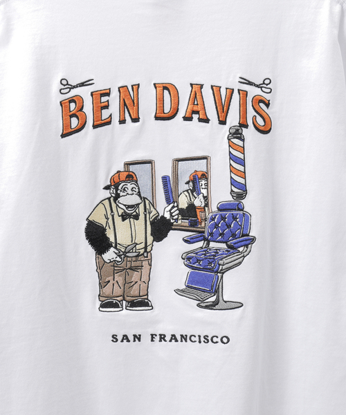 BEN DAVIS(ベンデイビス)の「【BEN DAVIS / ベンデイビス】別注 barbershop emb tee(Tシャツ/カットソー・メンズ・ホワイト/ライトグレー/ネイビー・MEDIUM/LARGE)」の15枚目の写真