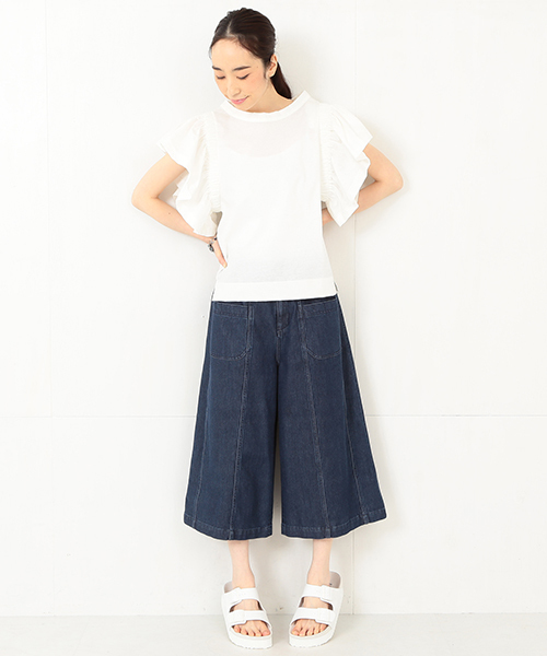 Ray BEAMS(レイビームス)の「▼RBS / デニム ワイド キュロット(デニムパンツ・レディース・ブルー・1/0)」の10枚目の写真