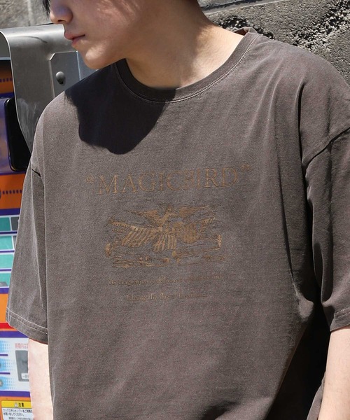 ZIP FIVE(ジップファイブ)の「【ZIP FIVE】90’s USAレトロ アメリカン ルーズ ピグメント 半袖Tシャツ(Tシャツ/カットソー・メンズ・ホワイト/ブラウン/オートミール/ブラウン系/アイボリー系1/ネイビー/ホワイト系/ネイビー系/ブラック系/ブラック/ブラック系1/ホワイト系1/ネイビー系1・MEDIUM/X-LARGE/LARGE)」の7枚目の写真