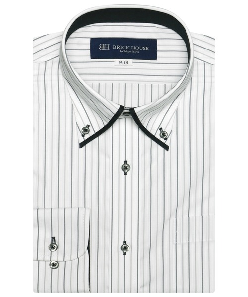 TOKYO SHIRTS(トウキョウシャツ)の「形態安定ノーアイロン ボタンダウン 長袖ビジネスワイシャツ(ビジネスシャツ・メンズ・ライトグレー・首回り42cm-裄丈86cm/首回り43cm-裄丈82cm/首回り37cm-裄丈80cm/首回り41cm-裄丈82cm/首回り43cm-裄丈86cm/首回り37cm-裄丈84cm/首回り39cm-裄丈84cm/首回り42cm-裄丈82cm/首回り41cm-裄丈86cm/首回り39cm-裄丈80cm)」の1枚目の写真