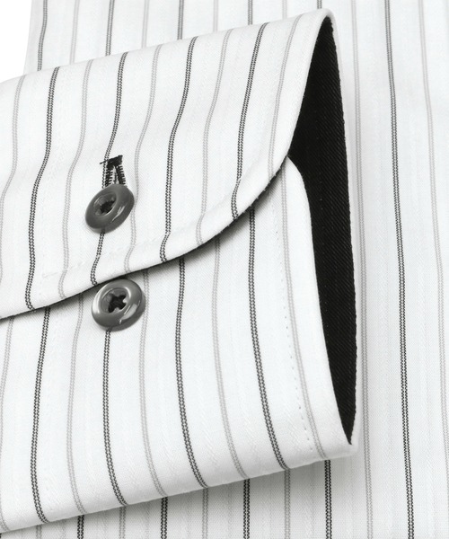 TOKYO SHIRTS(トウキョウシャツ)の「形態安定ノーアイロン ボタンダウン 長袖ビジネスワイシャツ(ビジネスシャツ・メンズ・ライトグレー・首回り42cm-裄丈86cm/首回り43cm-裄丈82cm/首回り37cm-裄丈80cm/首回り41cm-裄丈82cm/首回り43cm-裄丈86cm/首回り37cm-裄丈84cm/首回り39cm-裄丈84cm/首回り42cm-裄丈82cm/首回り41cm-裄丈86cm/首回り39cm-裄丈80cm)」の3枚目の写真