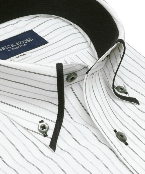 TOKYO SHIRTS(トウキョウシャツ)の「形態安定ノーアイロン ボタンダウン 長袖ビジネスワイシャツ(ビジネスシャツ・メンズ・ライトグレー・首回り42cm-裄丈86cm/首回り43cm-裄丈82cm/首回り37cm-裄丈80cm/首回り41cm-裄丈82cm/首回り43cm-裄丈86cm/首回り37cm-裄丈84cm/首回り39cm-裄丈84cm/首回り42cm-裄丈82cm/首回り41cm-裄丈86cm/首回り39cm-裄丈80cm)」の2枚目の写真