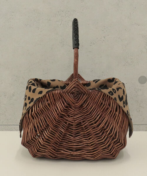 HALIN(ハリン)の「【HALIN/ハリン】レオパードワンハンドルバスケットバッグ(かごバッグ・レディース・ブラウン・FREE)」の7枚目の写真