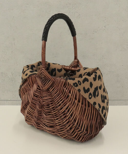 HALIN(ハリン)の「【HALIN/ハリン】レオパードワンハンドルバスケットバッグ(かごバッグ・レディース・ブラウン・FREE)」の8枚目の写真