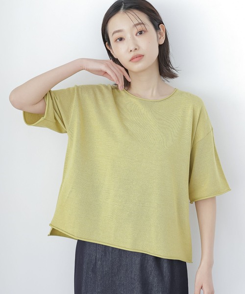 LAKOLE（ラコレ）の「12GロールディテールニットTEE / 278628（ニット/セーター・レディース・ライトブルー/グリーン/サンドグレー/ブラック・SMALL/MEDIUM）」の4枚目の写真