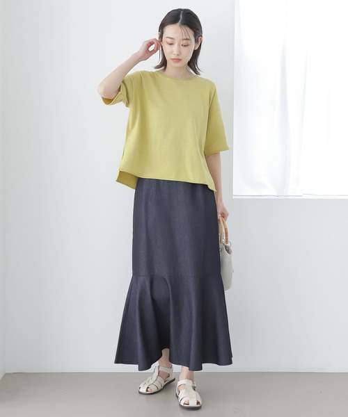 LAKOLE（ラコレ）の「12GロールディテールニットTEE / 278628（ニット/セーター・レディース・ライトブルー/グリーン/サンドグレー/ブラック・SMALL/MEDIUM）」の5枚目の写真